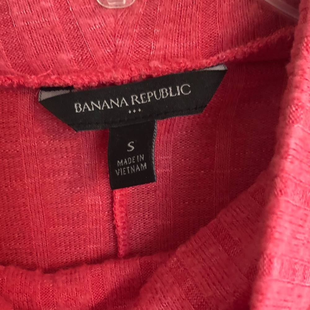 BANANA REPUBLIC size small pink cranberry turtle neck sweaters thick chunky - Picture 8 of 11
